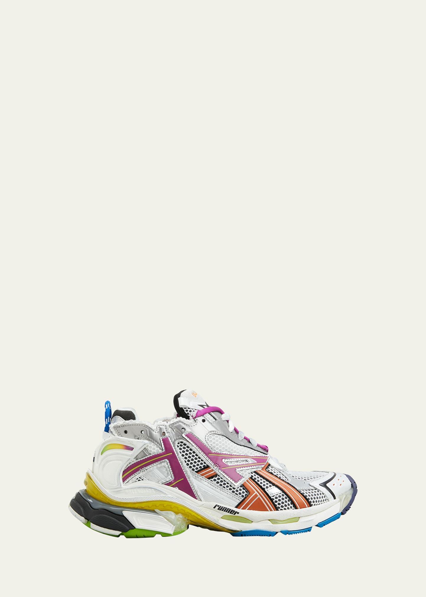 Mens Multicolor Mesh Runner Sneakers Product Image