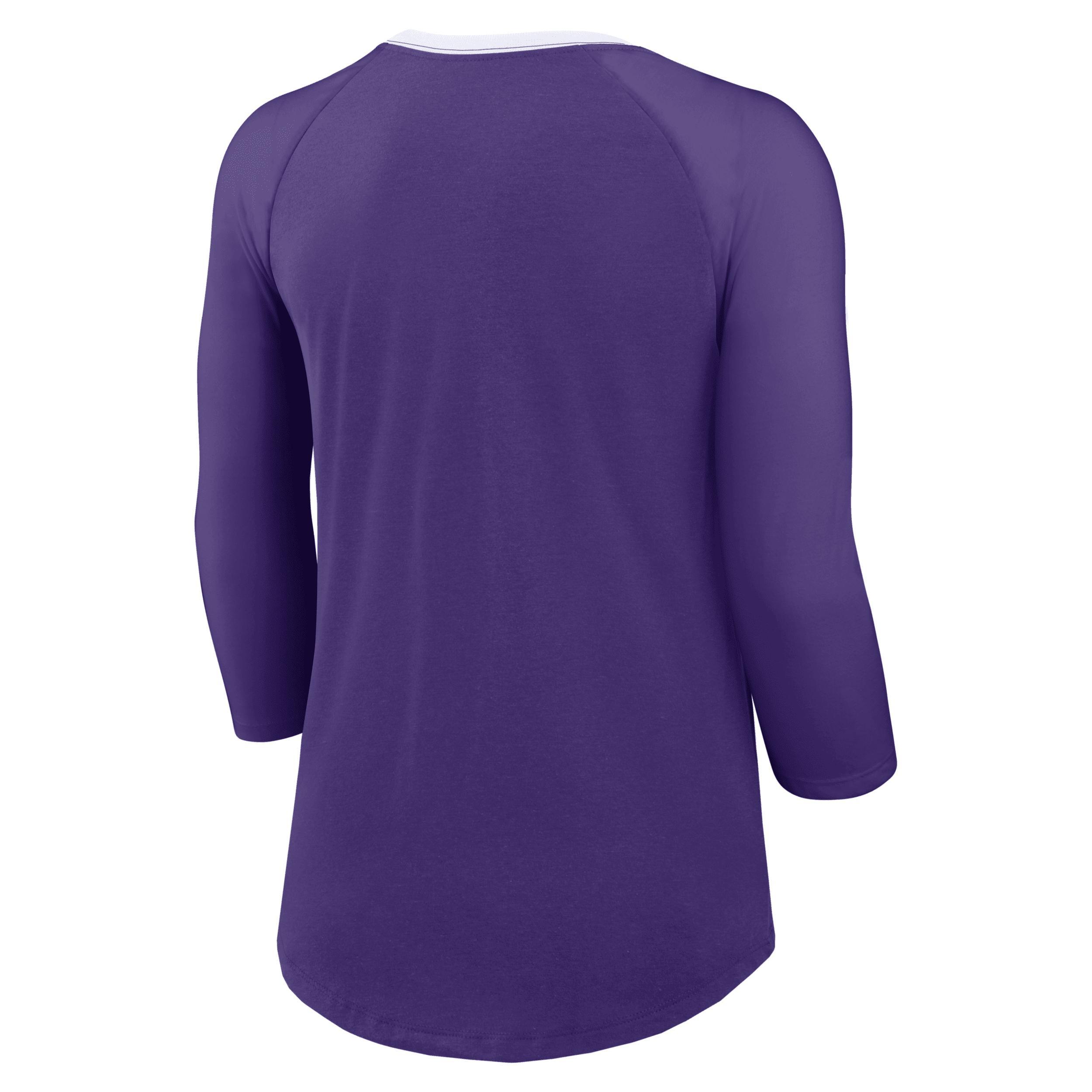 Minnesota Vikings Nike Womens NFL 3/4-Sleeve T-Shirt Product Image