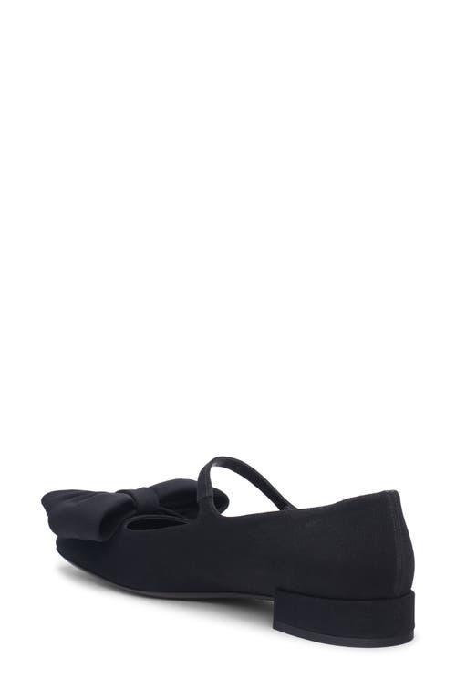 VALENTINO GARAVANI Black Mary Janes With Bow Detail In Crepe Fabric Woman In Multicolor Product Image