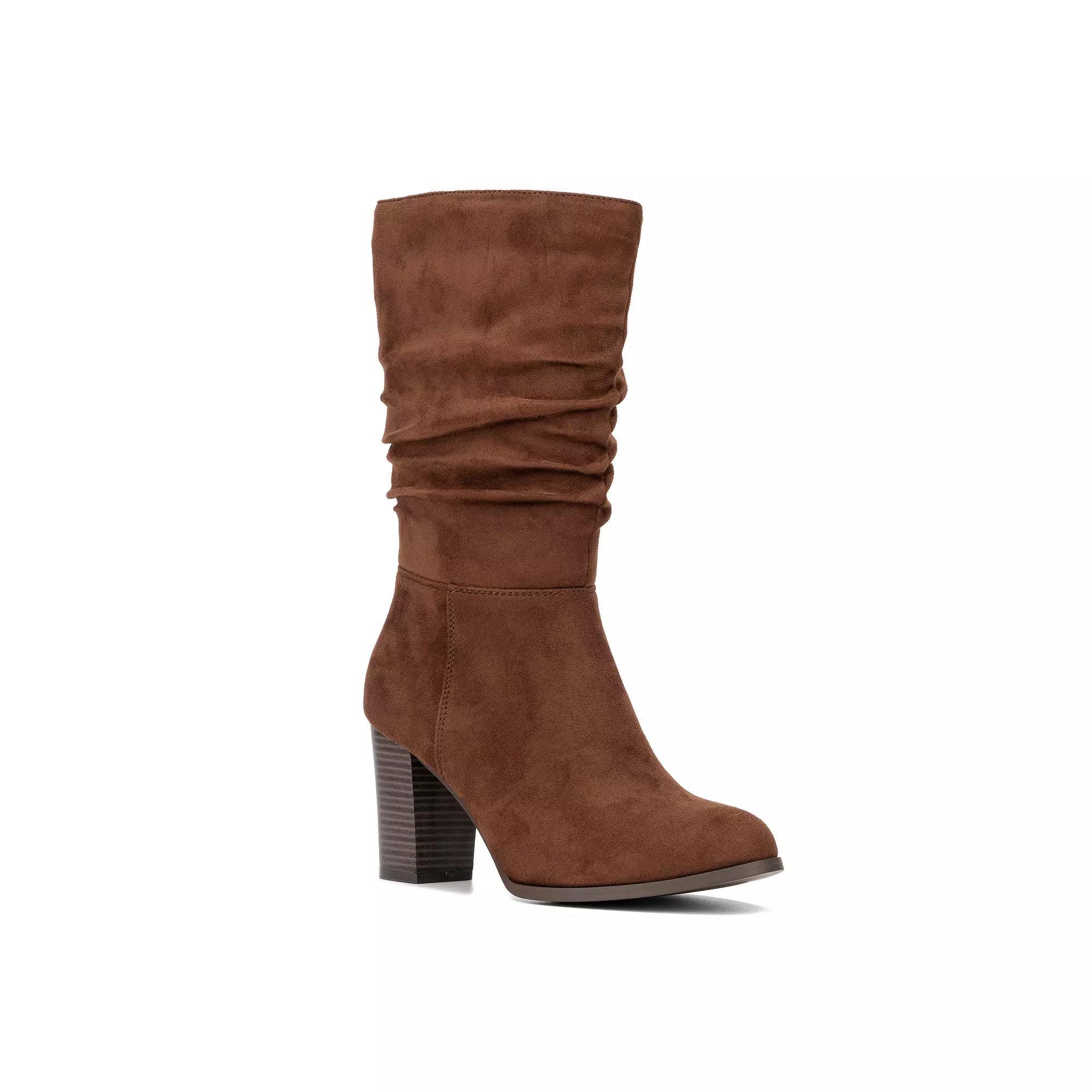 New York & Company Amena Women's Slouch Boots, Size: 8.5, Brown Product Image