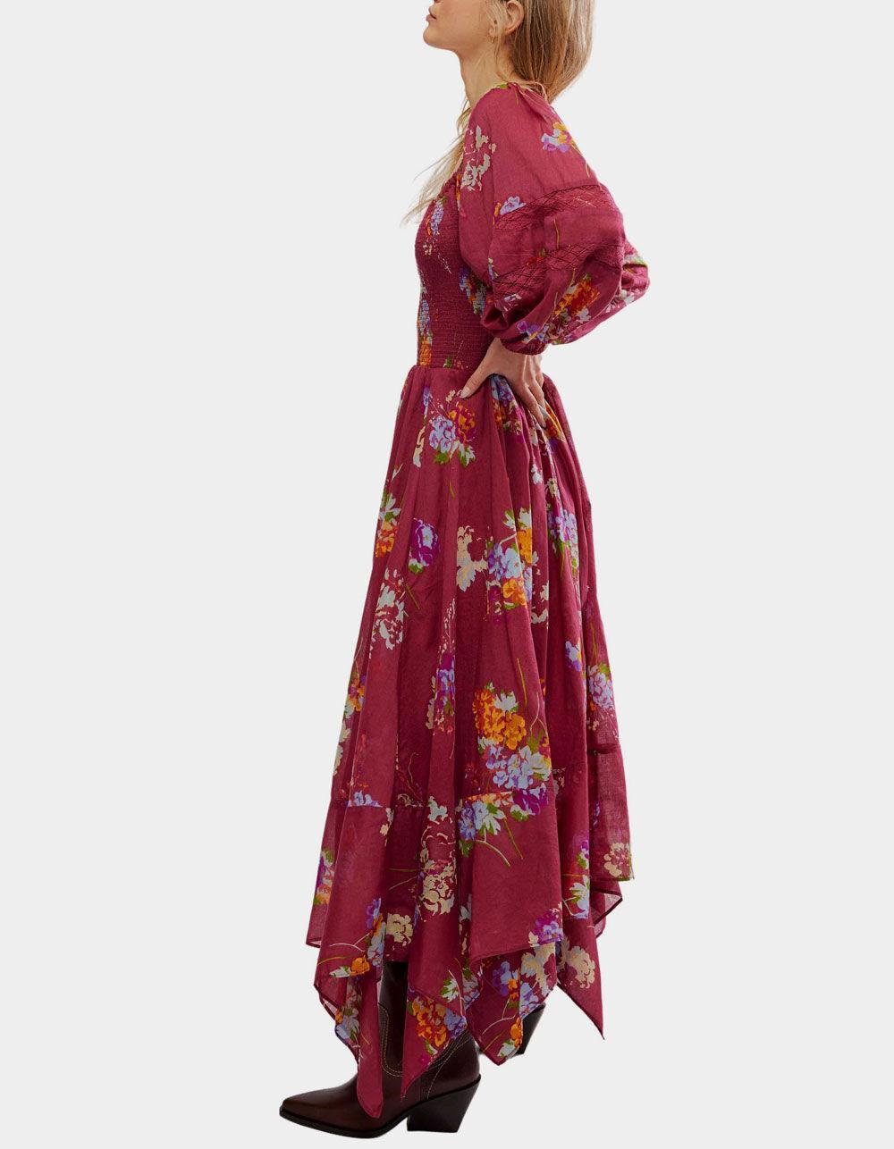 FREE PEOPLE Morning Glory Womens Maxi Dress - BURGUNDY Product Image