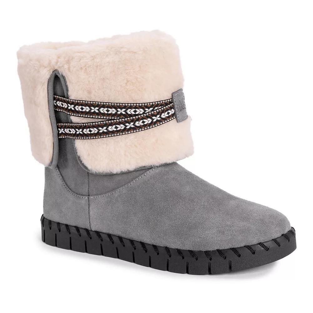 MUK LUKS Flexi Montauk Womens Faux-Fur Winter Boots Red Product Image