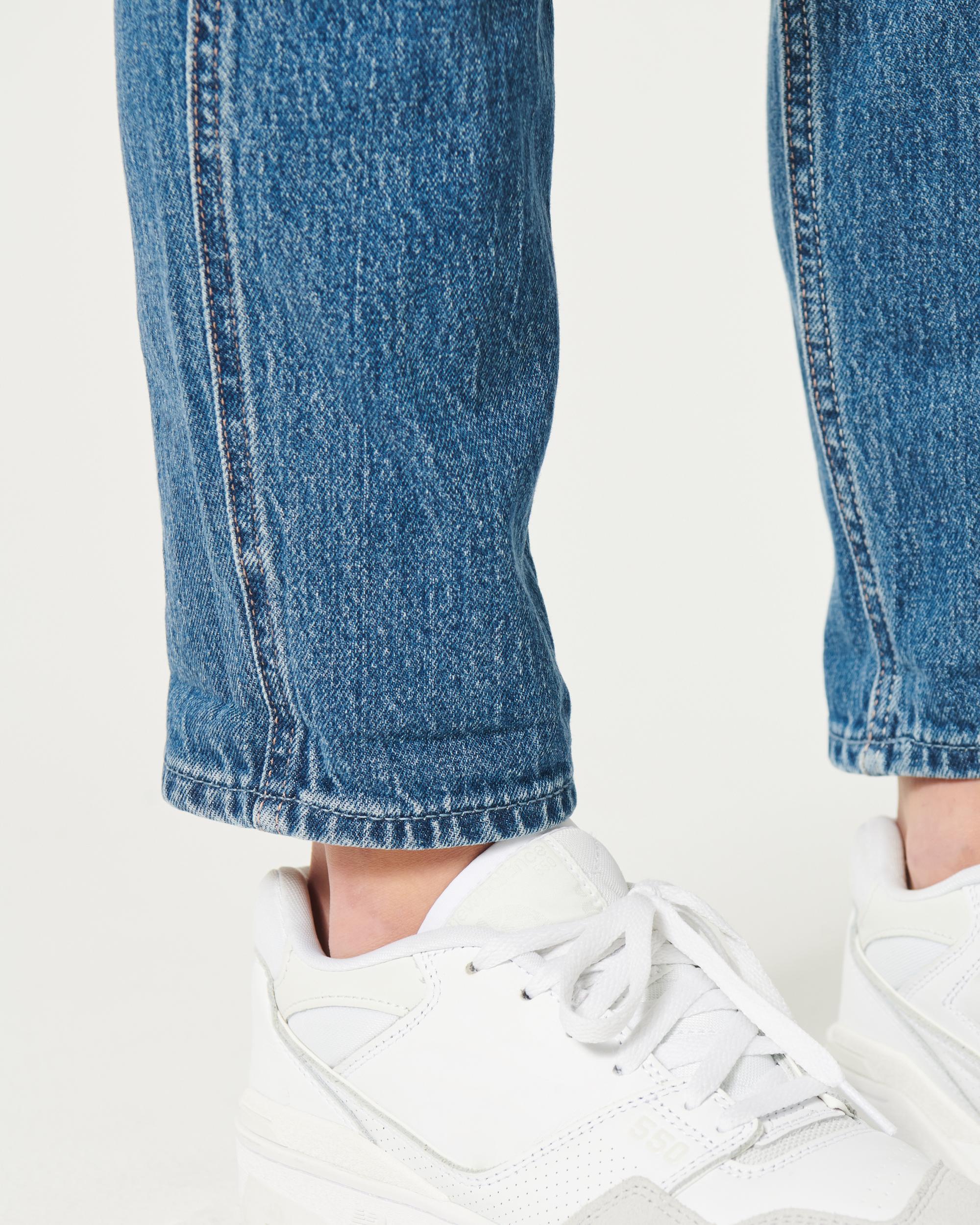 Ultra High-Rise Dark Wash Mom Jeans Product Image