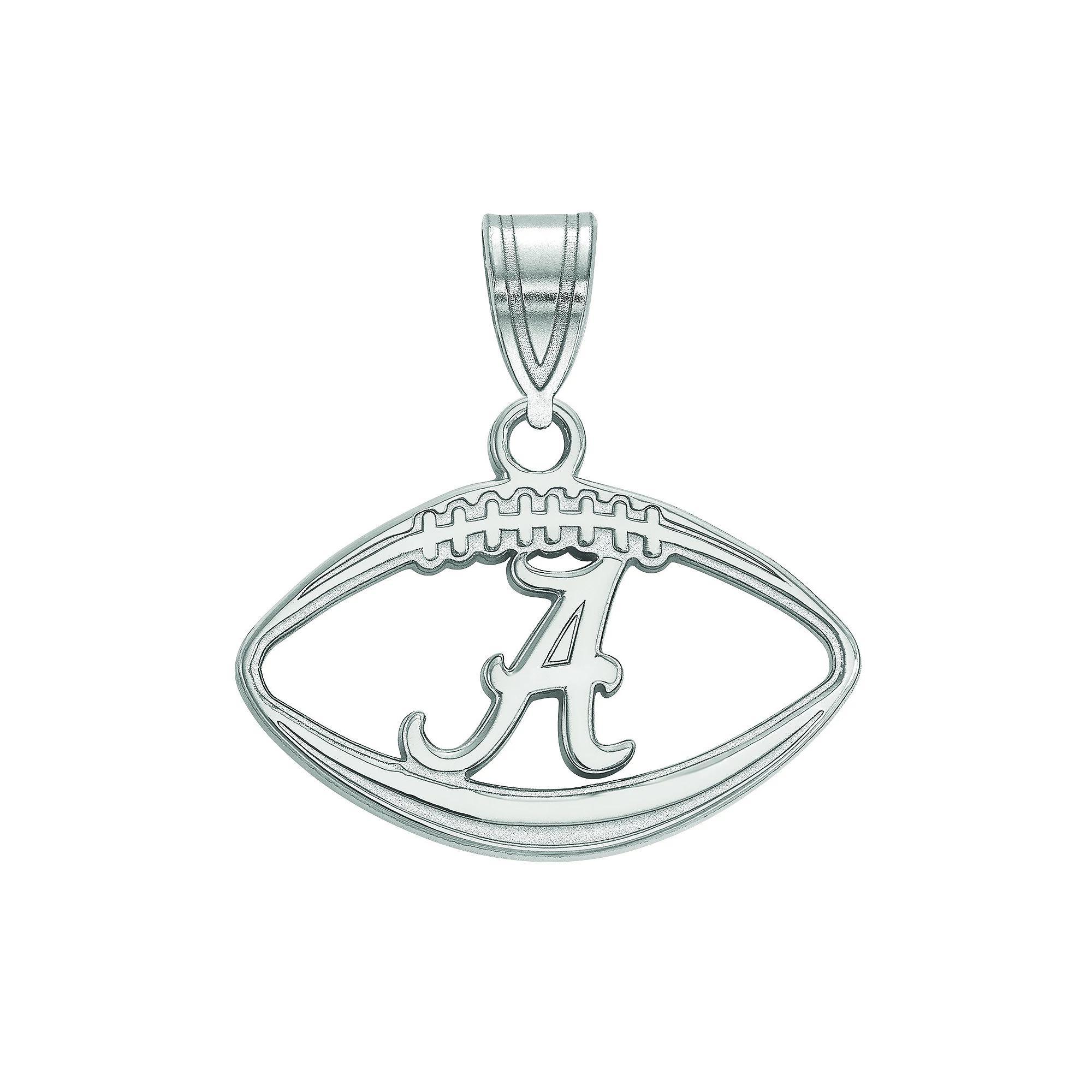 LogoArt Sterling Silver Alabama Crimson Tide Football Pendant, Women's, Size: 20MM Product Image