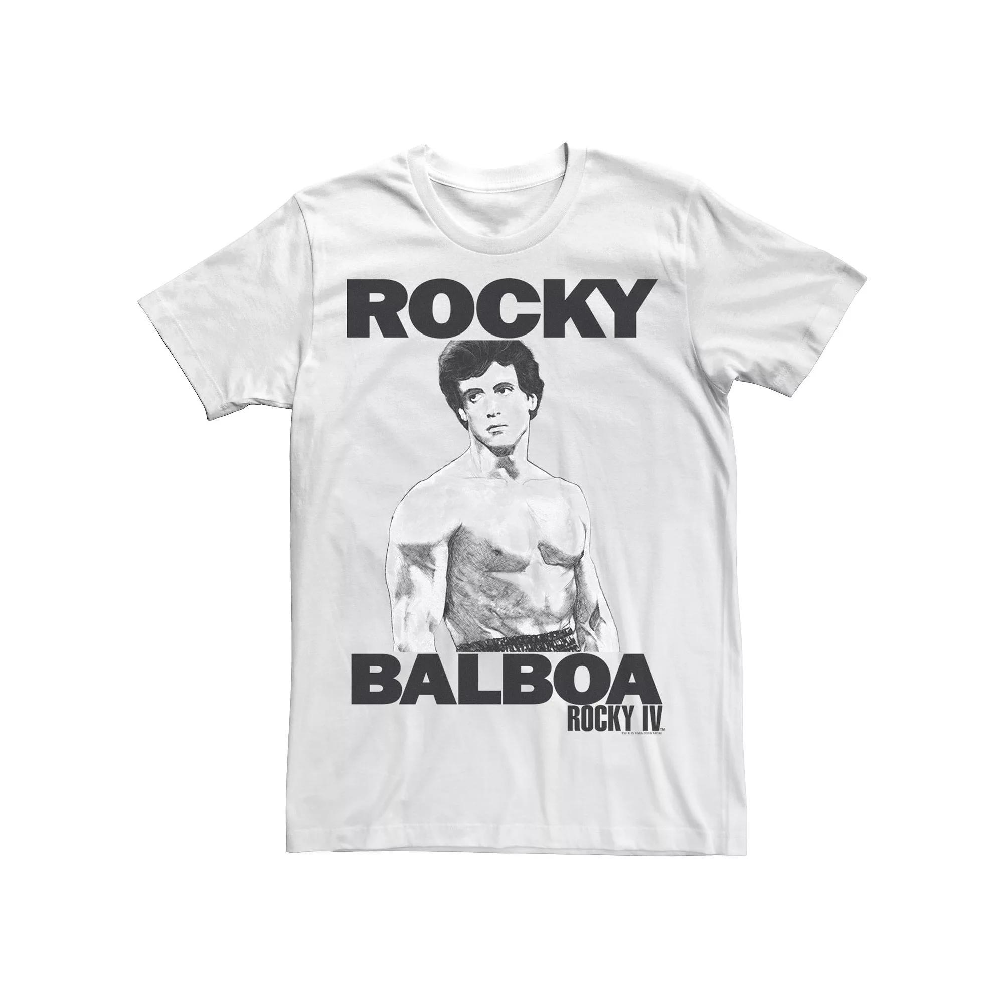 Men's Rocky 3 Rocky Balboa Logo Sketch Portrait Tee, Size: Small, White Product Image