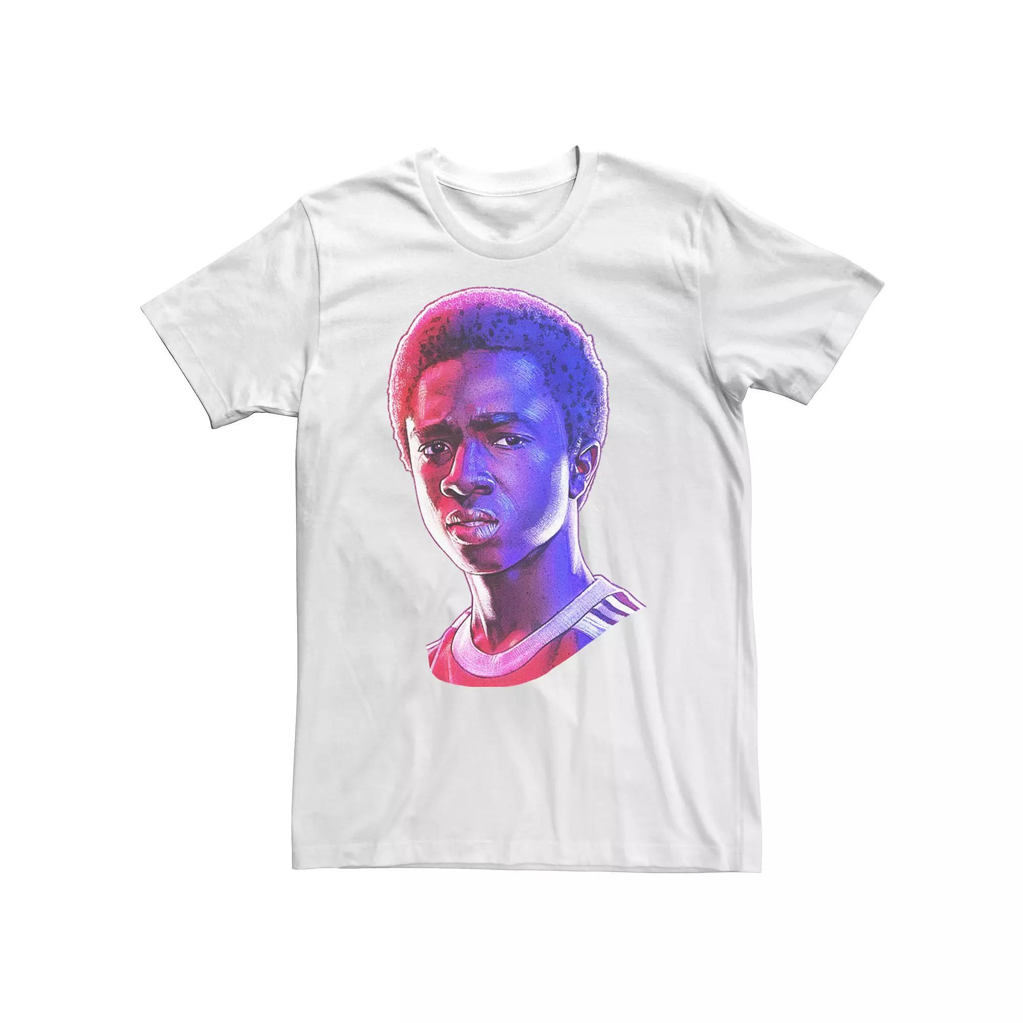 Big & Tall Stranger Things Lucas Rose Tone Portrait Tee, Men's, Size: 3XL Tall, White Product Image