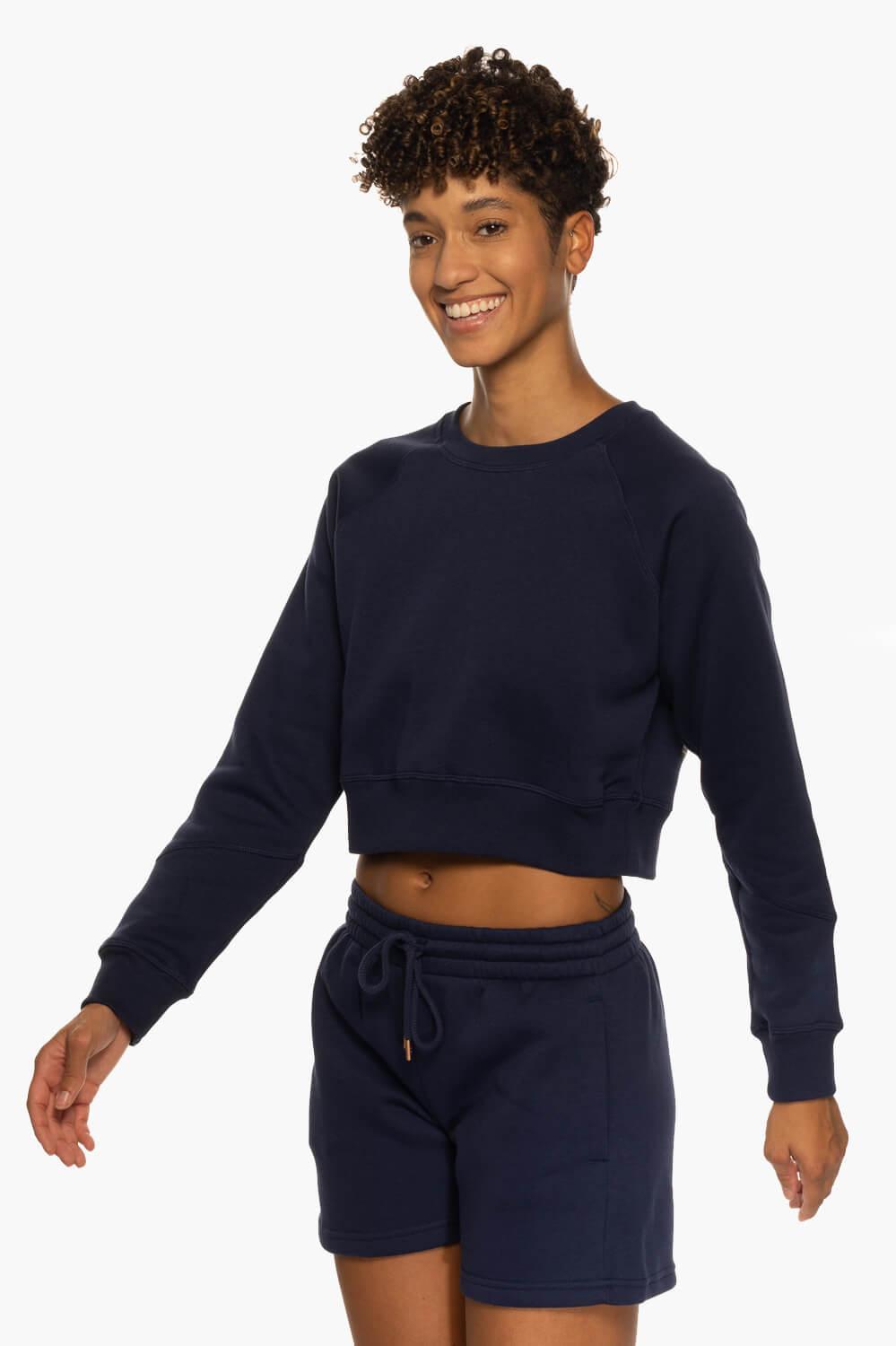 Brynn Cropped Fleece Crewneck Product Image