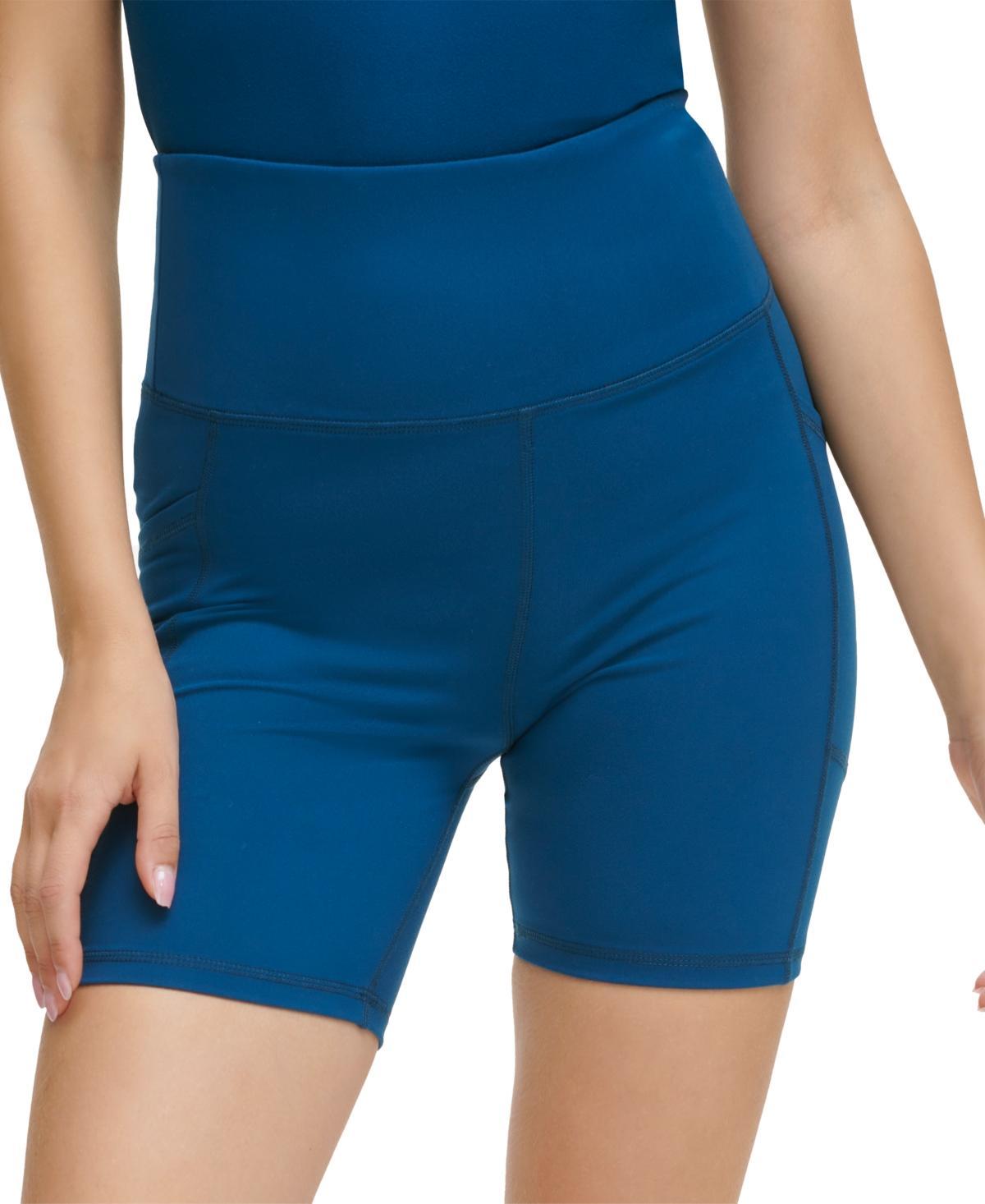Dkny Sport Womens Balance Super High Rise Pull-On Bicycle Shorts Product Image