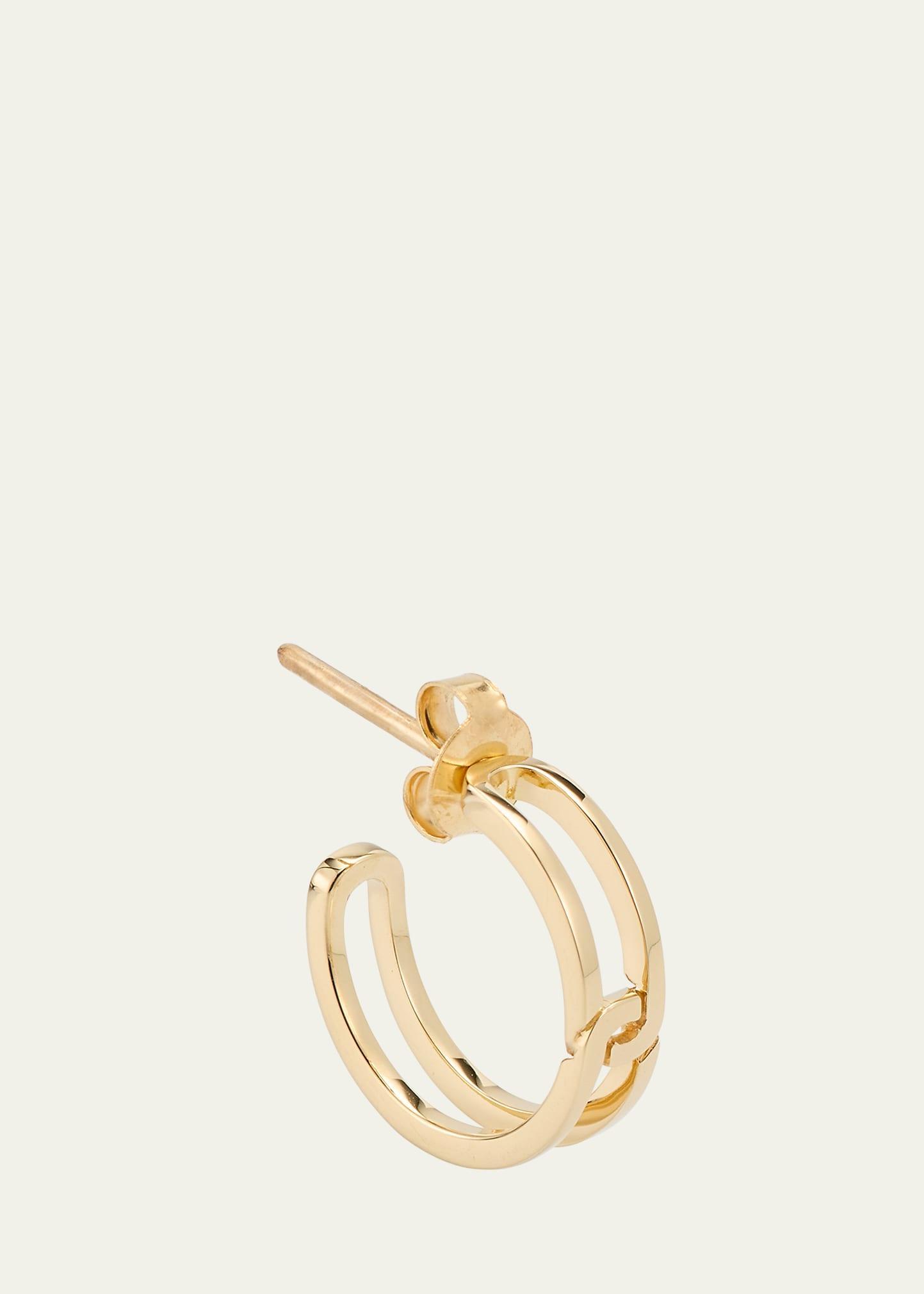 Mens The Gasp 18K Gold Small Earring, Single Product Image
