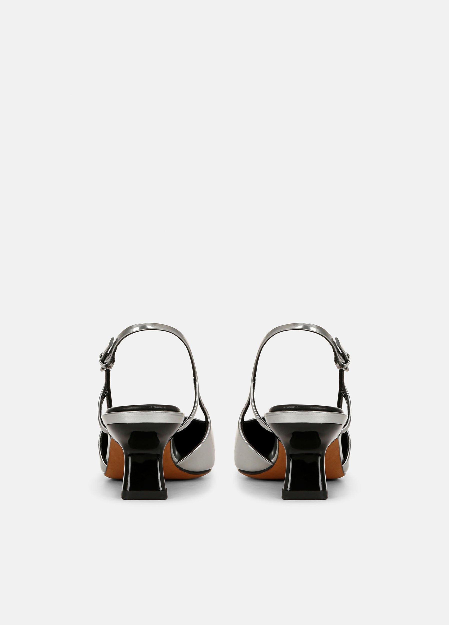 Bianca Metallic Leather Slingback Heel Product Image