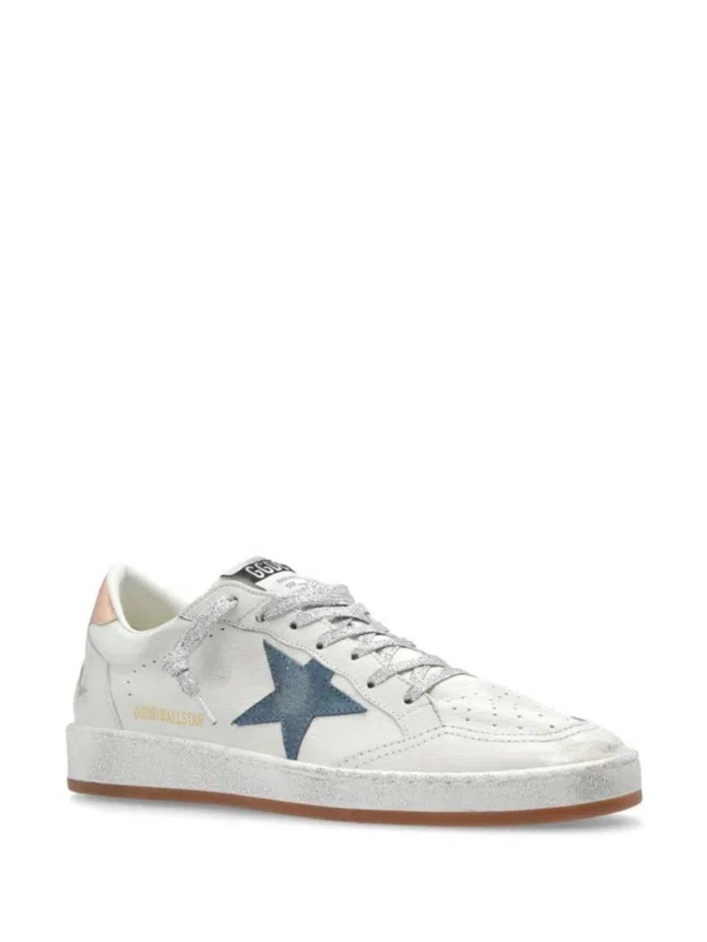 GOLDEN GOOSE Deluxe Brand Ball Star Lace In White Product Image