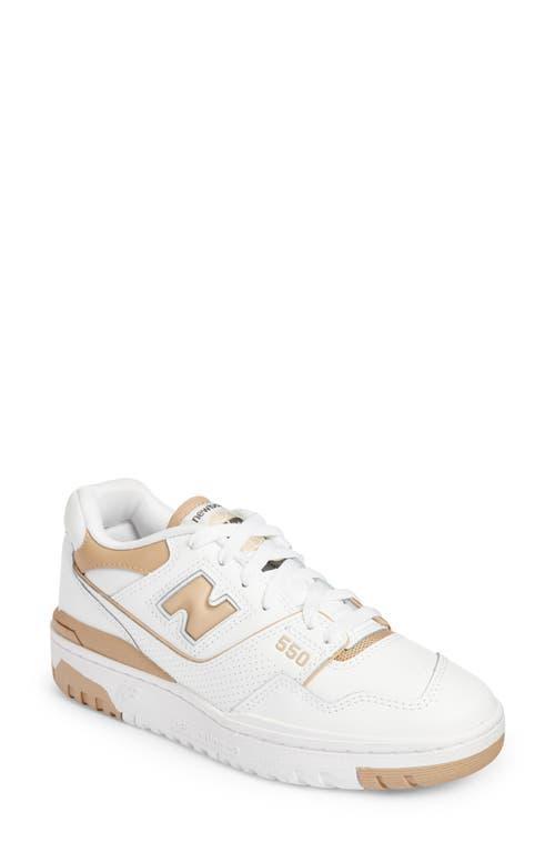 New Balance Womens 550 - Shoes White/Black/Grey Product Image