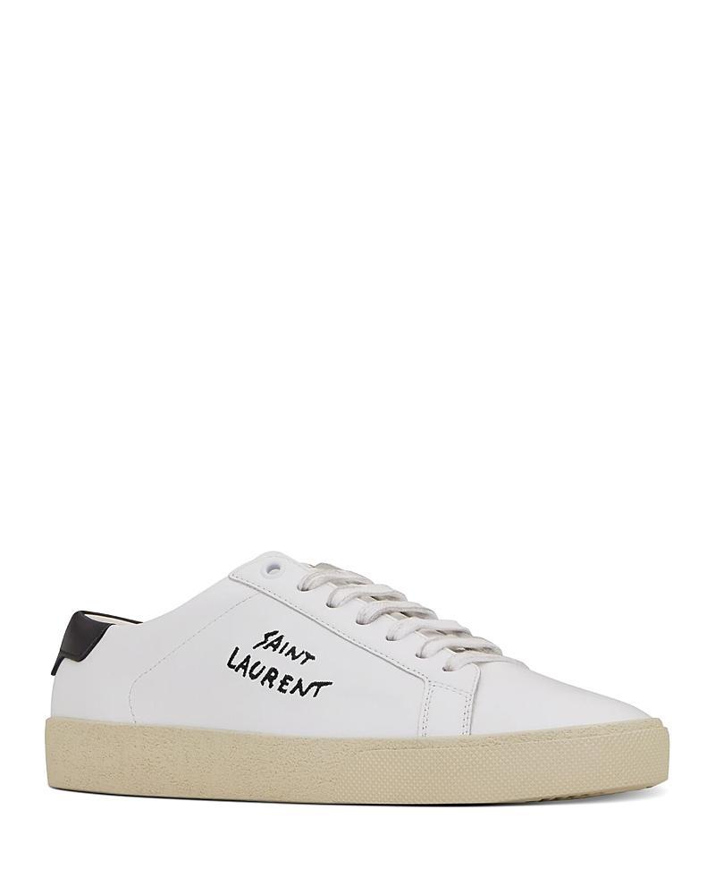 Saint Laurent Womens Court Classic Sl/06 Embroidered Sneakers Product Image