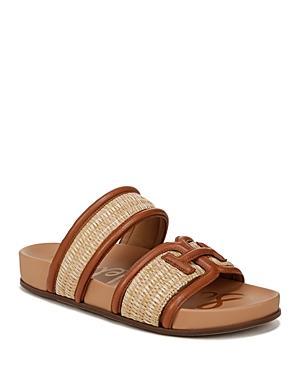 Womens Rowan Leather-Trimmed Slide Sandals Product Image