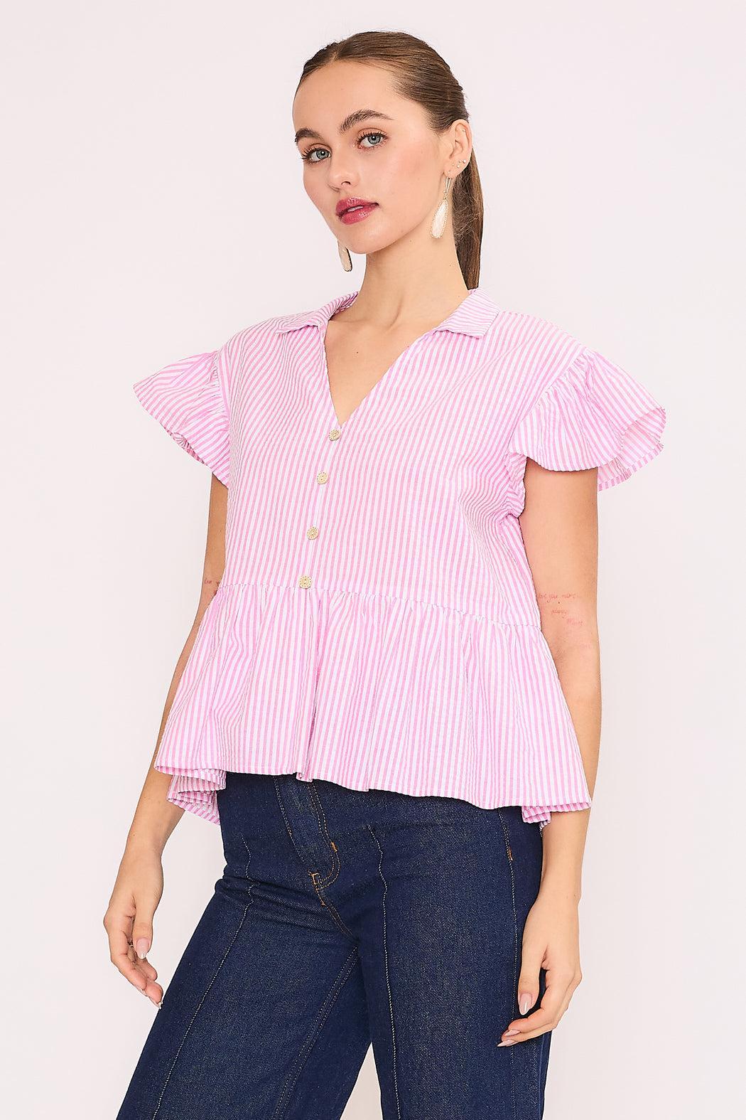Pink Stripe Katerina Top Product Image