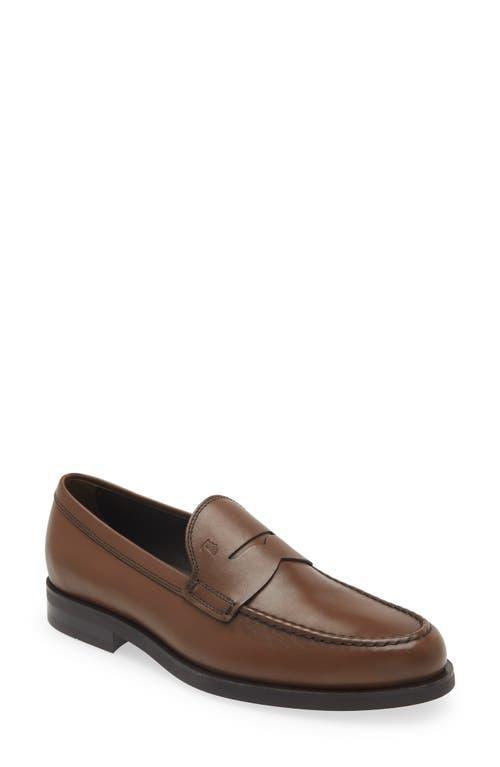Mens Penny Leather Slip-On Loafers Product Image