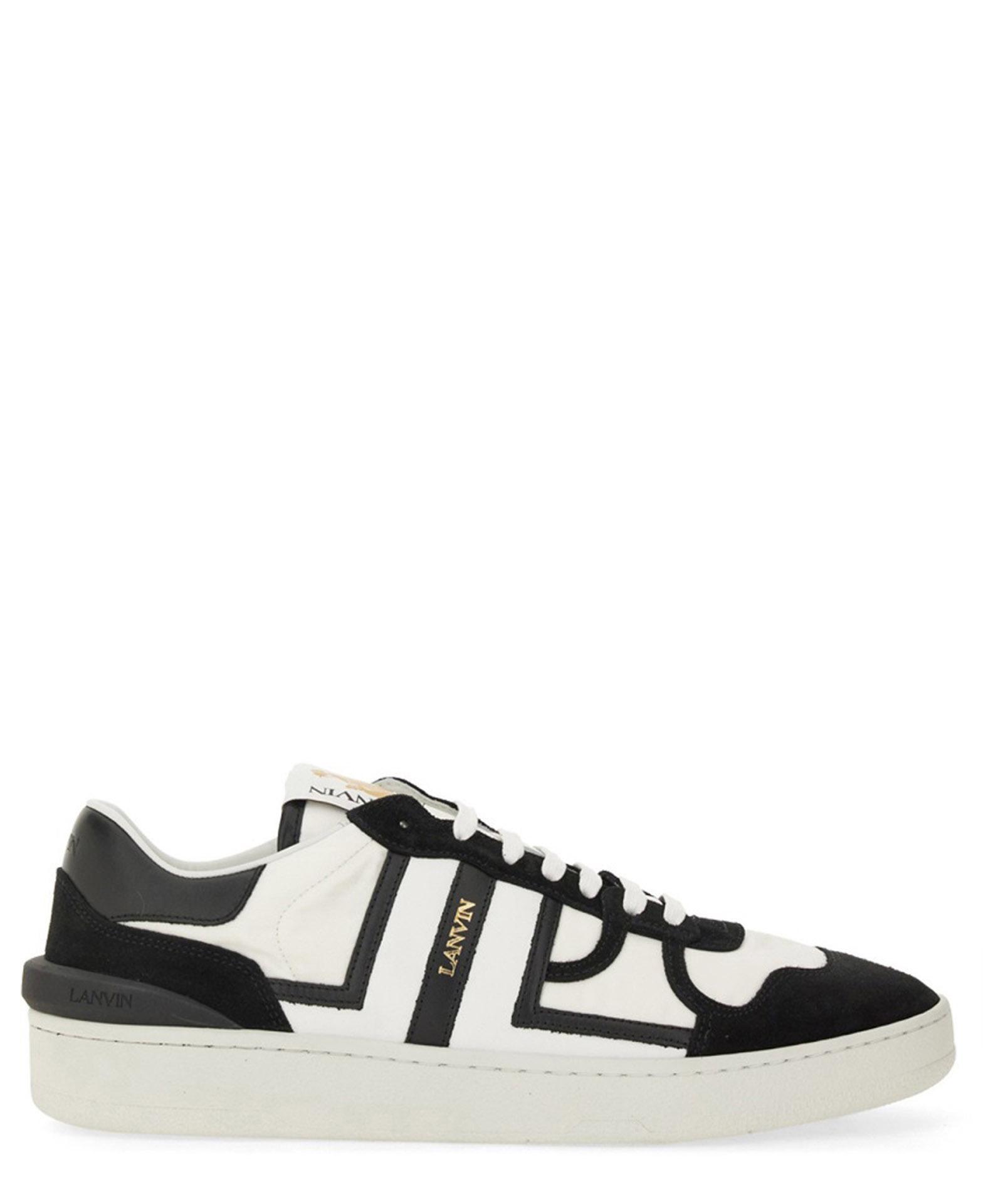 White & Black Clay Mesh Sneakers Product Image