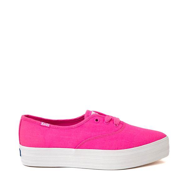 Keds Point Lace Up (Fuchsia Linen) Women's Shoes Product Image