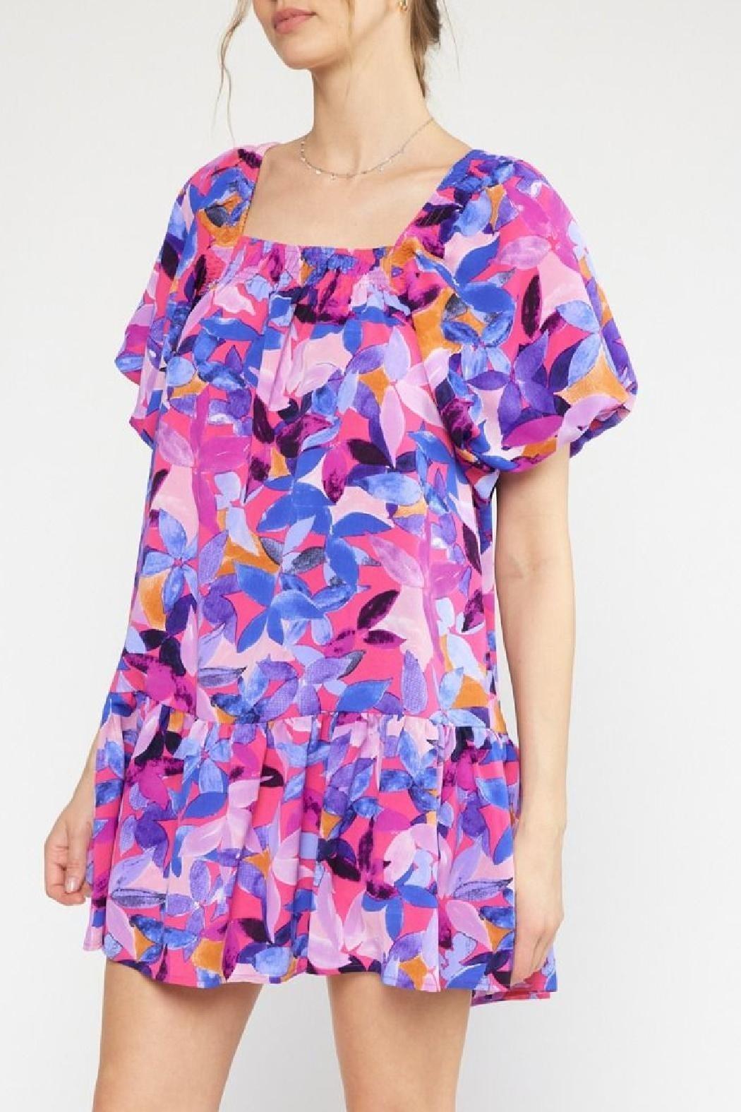 Smocked Neckline Dress Product Image