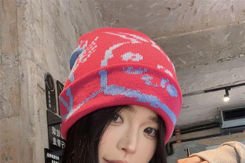 Print Knit Beanie Product Image