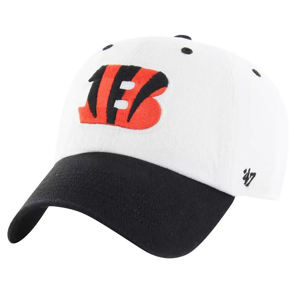 Mens 47 /Black Cincinnati Bengals Double Header Diamond Clean Up Adjustable Hat Product Image