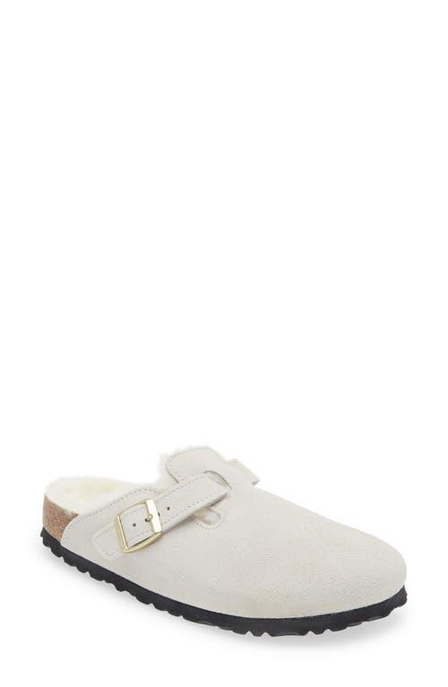 Birkenstock Boston Shearling Clogs Antique White/Antique White 36 Product Image