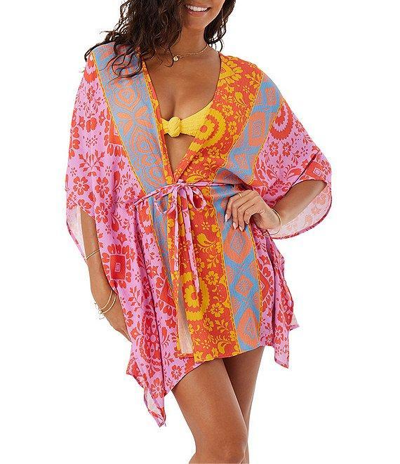 Roxy Tapestry Patchwork Wanderer Kimono Swim Cover-Up Product Image