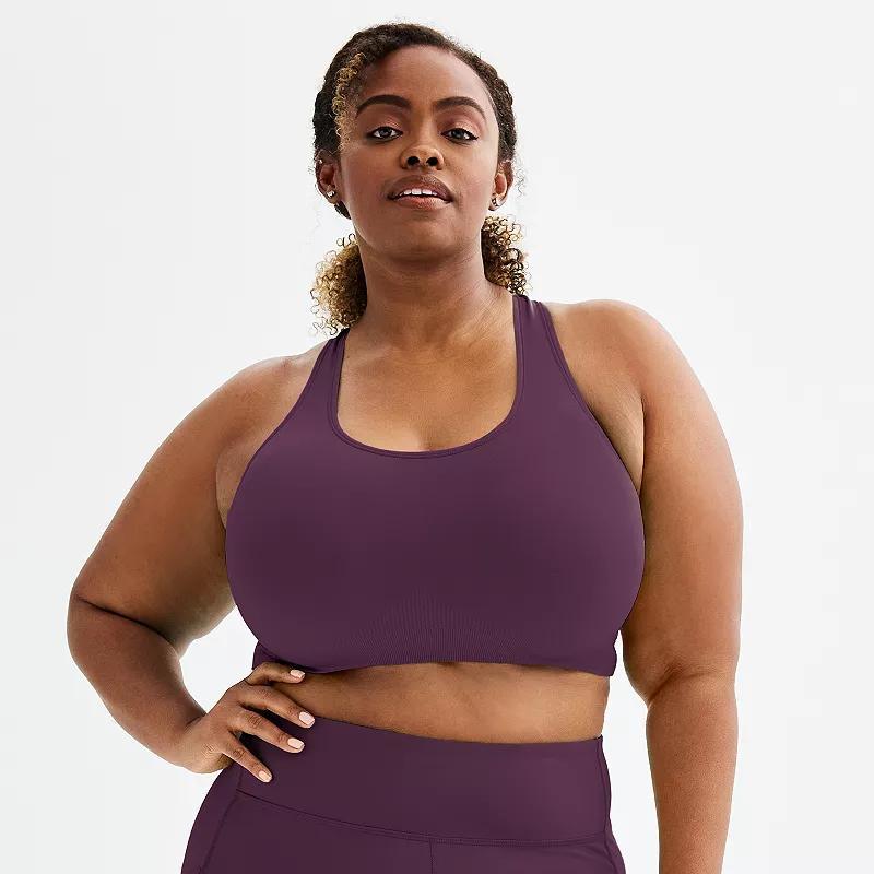 Plus Size Tek Gear® Seamless Low-Impact Sports Bra, Women's, Size: 1XL, Surely Red Product Image
