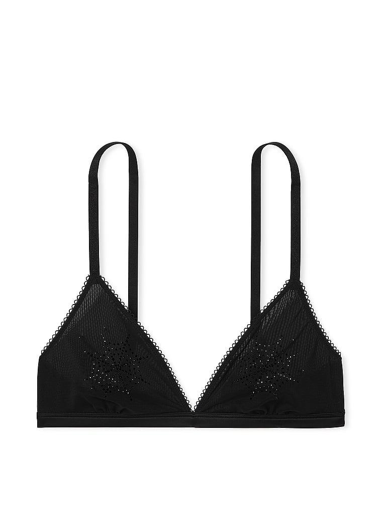 Spiderweb Shine Mesh Triangle Bralette Product Image