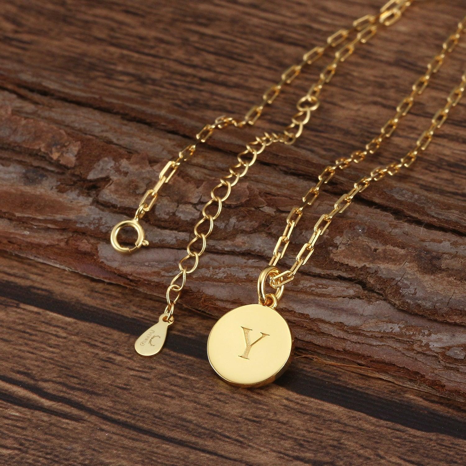 Dainty Fancy Q Initial Pendant Necklace Product Image