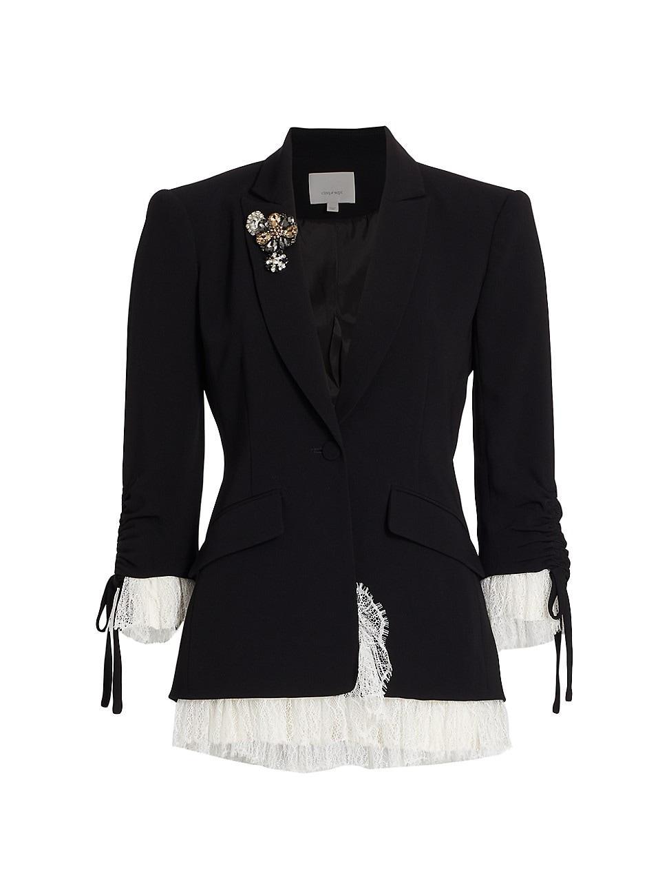 Cinq a Sept Roxie Lace Trim Blazer Product Image