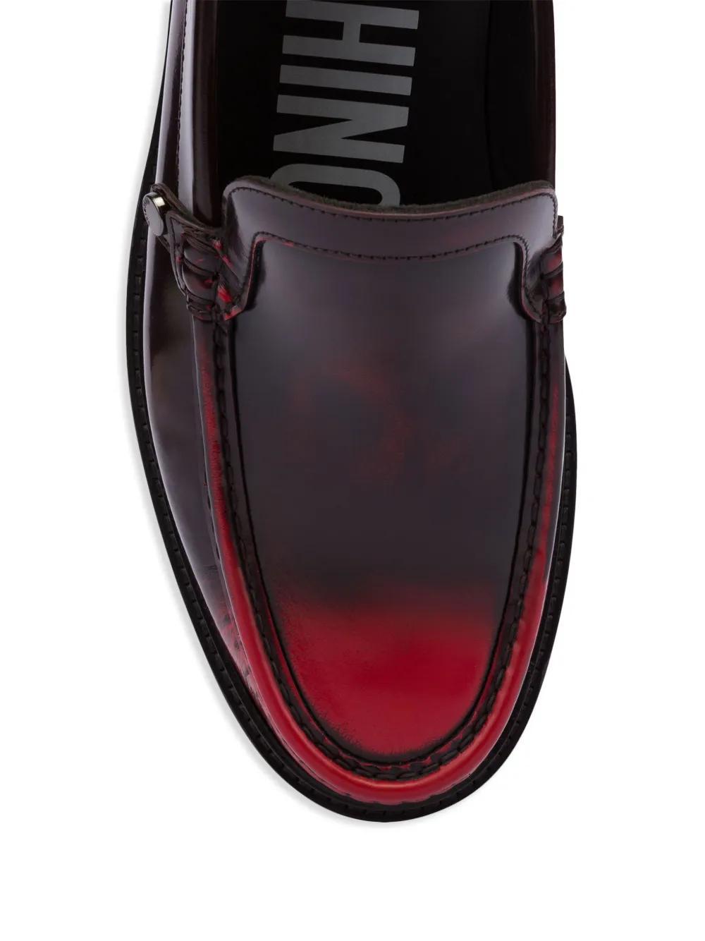 faded-effect leather loafers Product Image