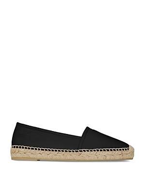 Saint Laurent Womens Monogram Flat Espadrilles in Lambskin Product Image