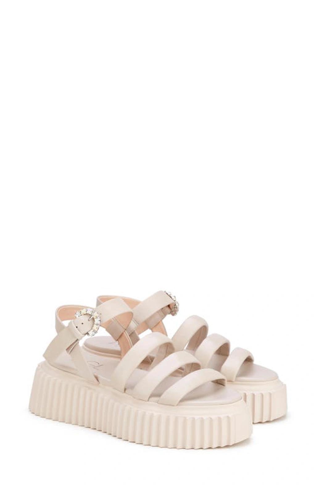 AGL ATTILIO GIUSTI LEOMBRUNI Strap-design Platform Sandals In Hidrangen Product Image