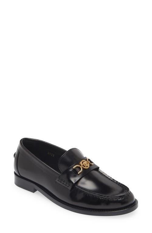 Versace Womens Slip On Embellished Loafer Flats Product Image