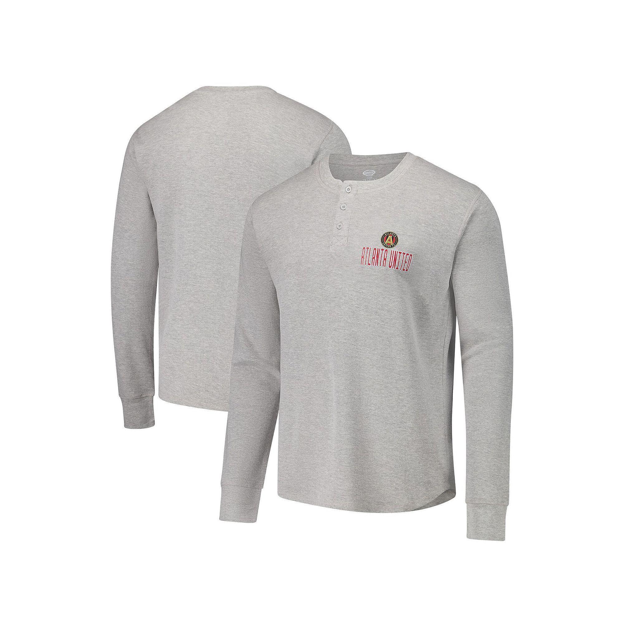 Men's Concepts Sport Gray Atlanta United FC Region Thermal Knit Henley Long Sleeve T-Shirt, Size: Small, Atu Grey Product Image