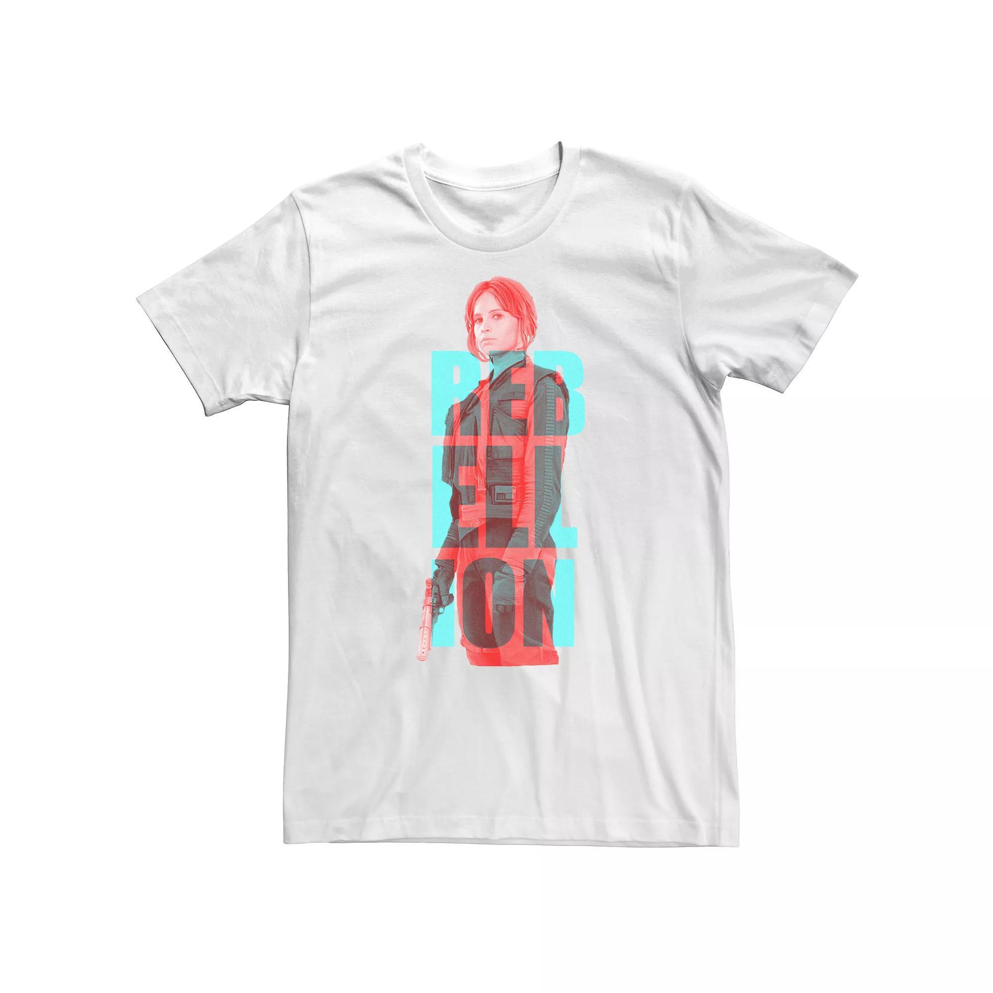 Big & Tall Star Wars Rogue One Jyn Rebellion Font Tee, Men's, Size: 3XL, White Product Image