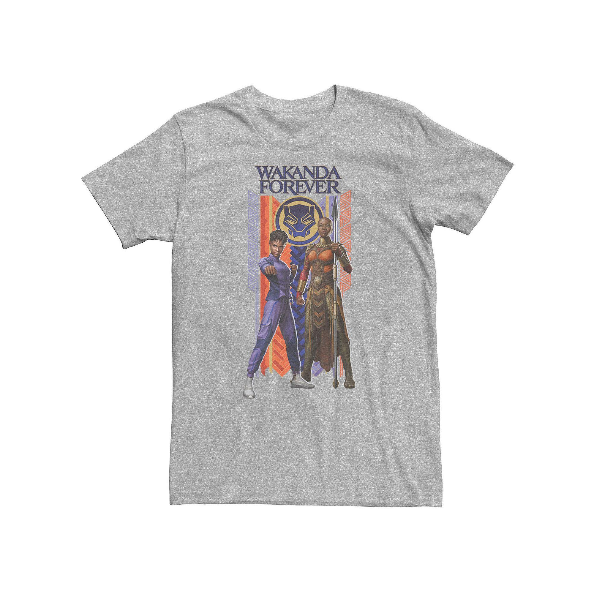 Big & Tall Marvel Wakanda Forever Shuri and Okoye Movie Banner Tee, Men's, Size: 3XL Tall, Black Product Image