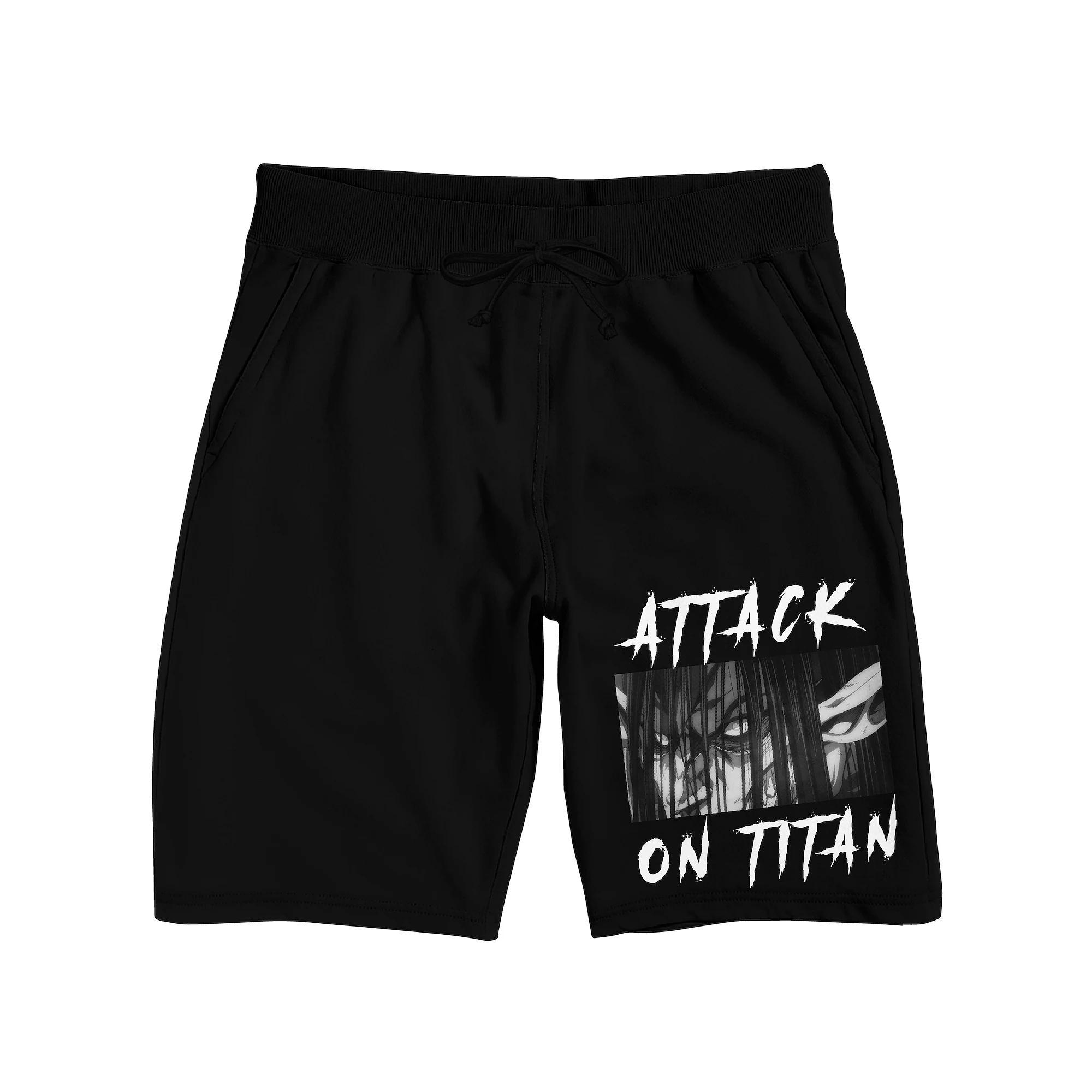 Men's Attack On Titan Final Sleep Shorts, Size: Small, Black Product Image