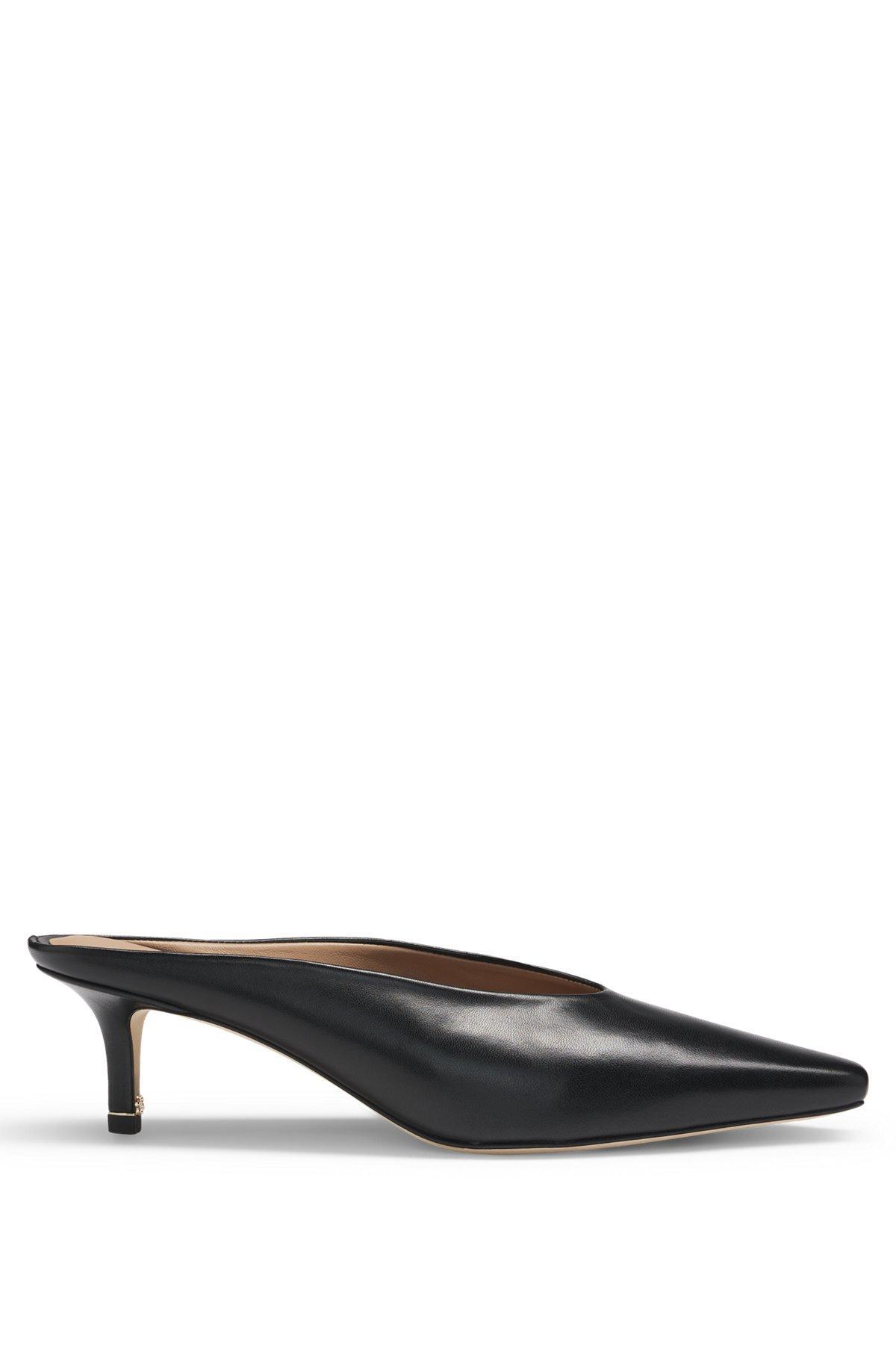 BOSS - Backless mules in nappa leather - Black Product Image