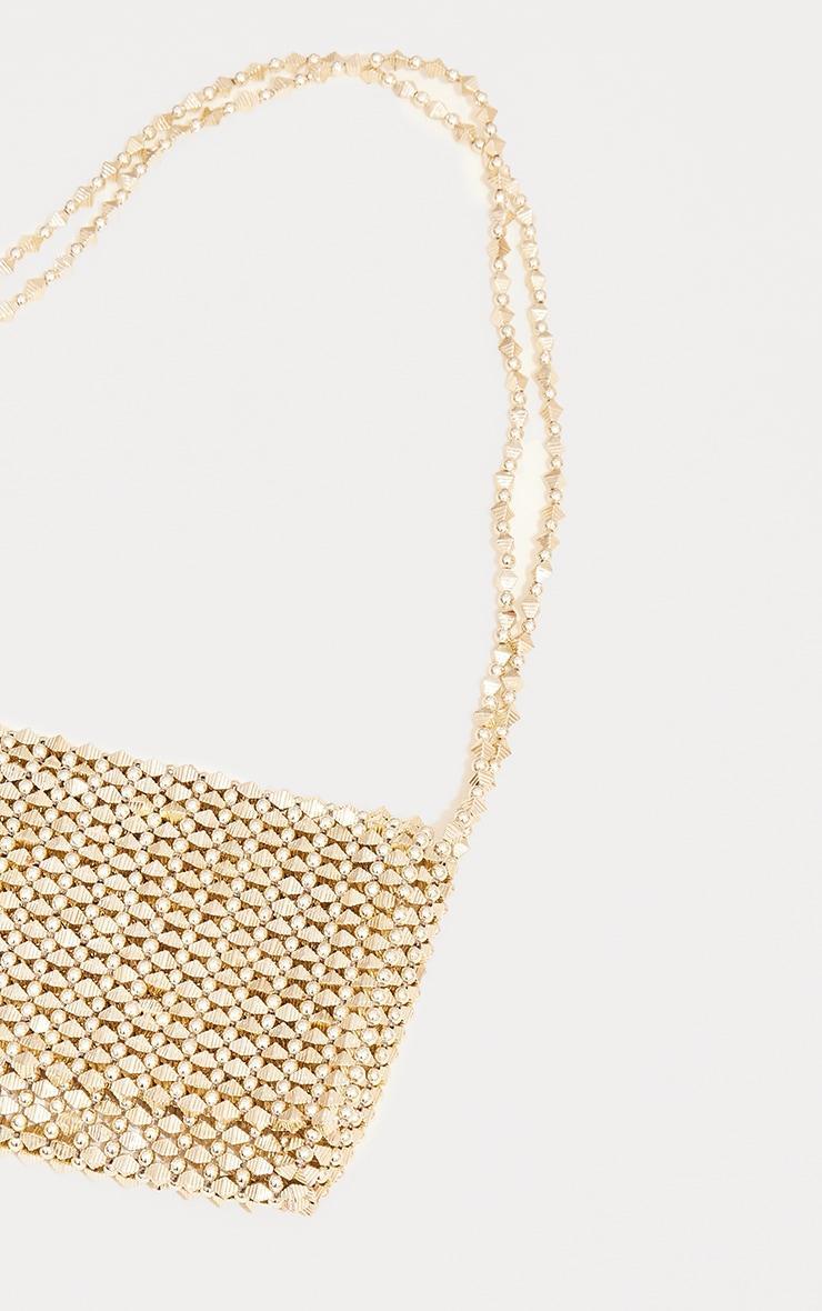 Gold Beaded Shoulder Bag Product Image