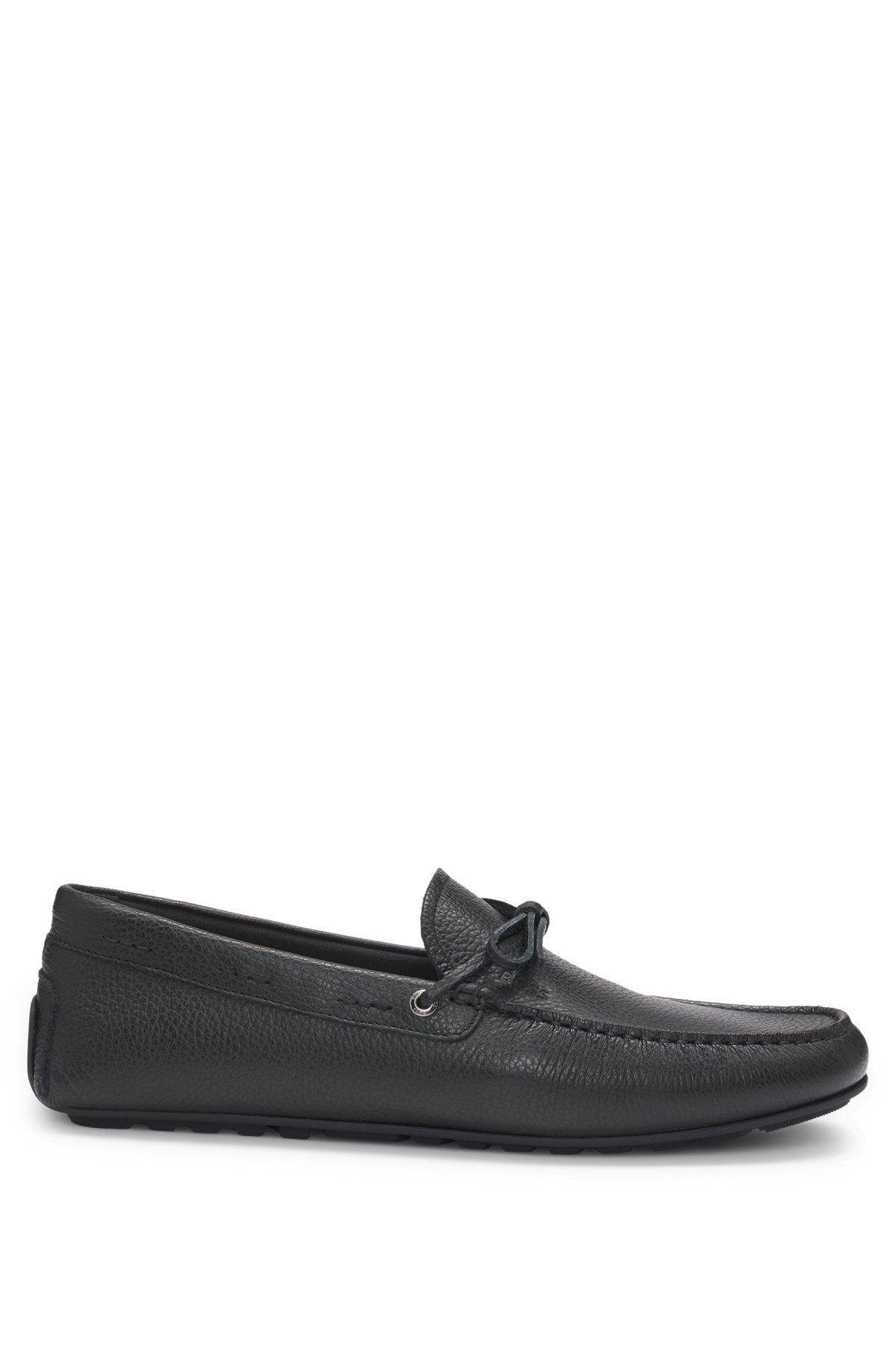 Grained-leather moccasins with driver sole Product Image