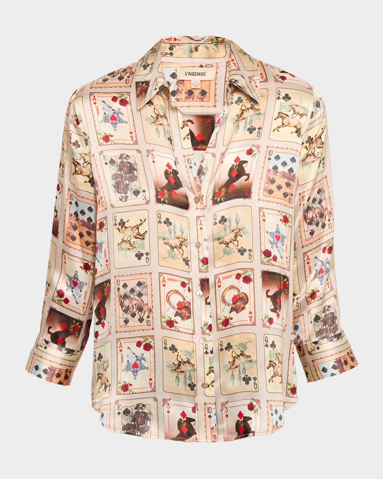Dani Printed Silk Blouse Product Image