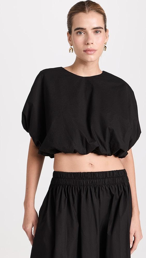 MIKOH Opihi Bubble Sleeve Crop Top | Shopbop Product Image