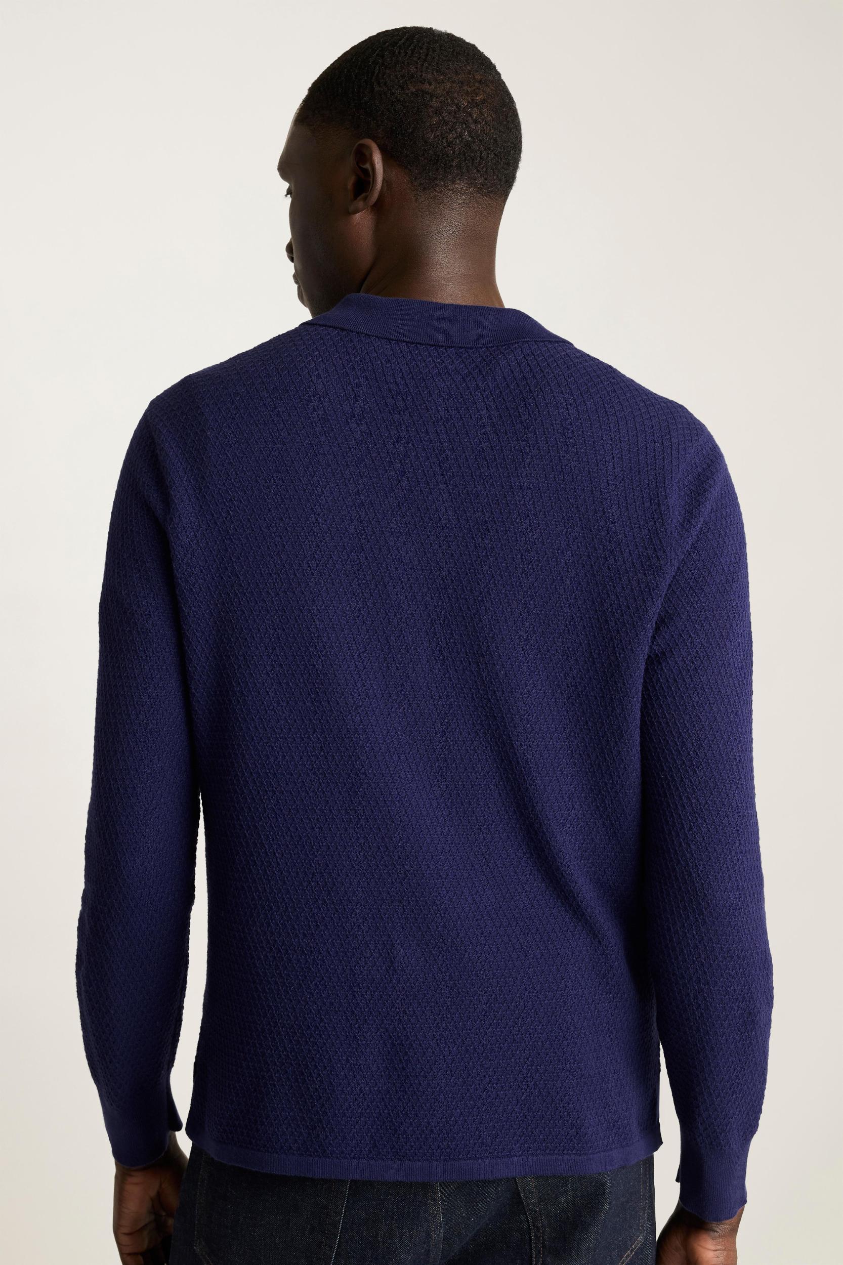 Hudson Long Sleeve Sweater Polo Product Image