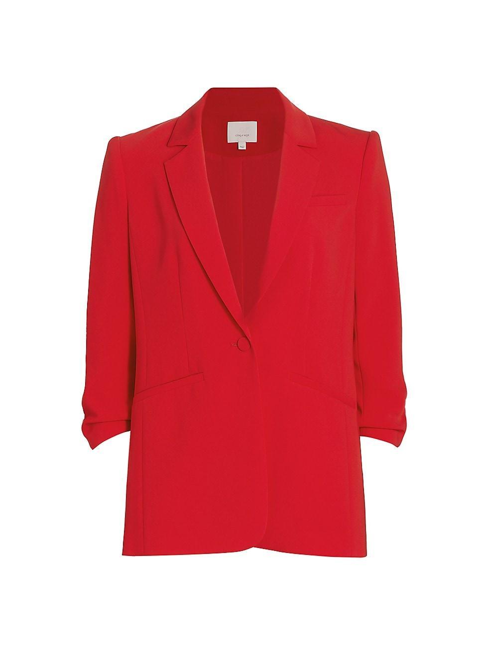Womens Khloe Crepe Ruched Blazer Product Image