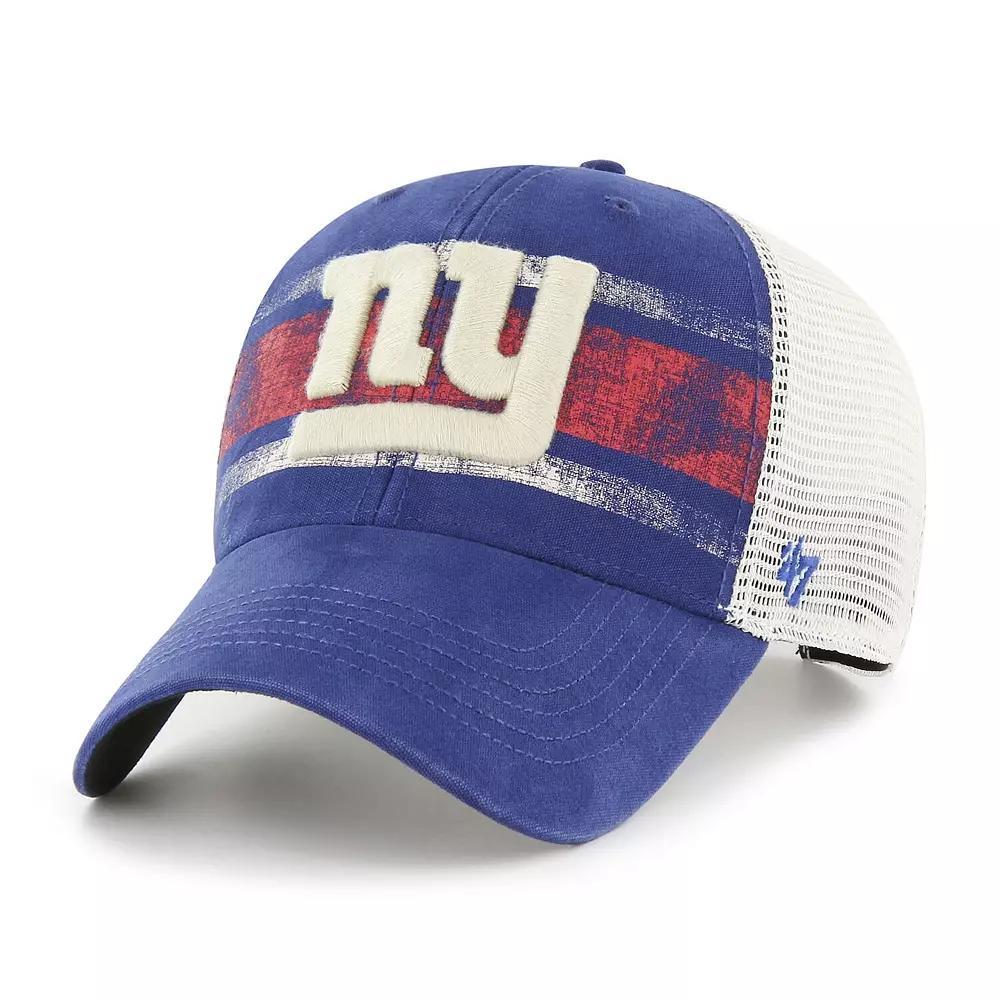 Men's '47 Royal/White New York Giants Interlude MVP Trucker Snapback Hat, Blue Product Image