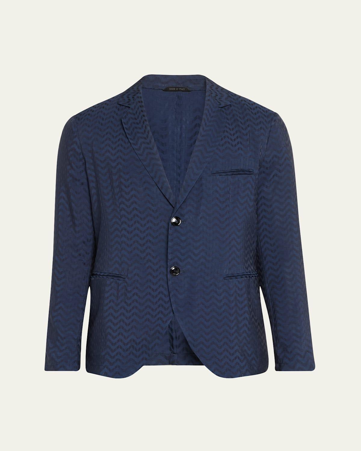 Mens Cupro Chevron Blazer Product Image
