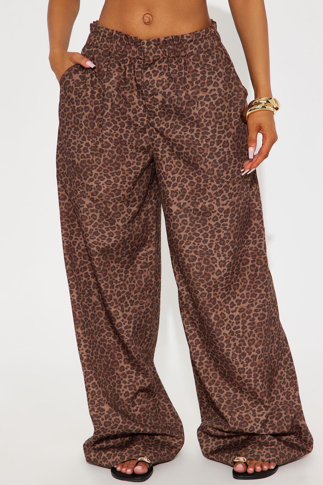 Do What You Will Leopard Pant - Brown/combo Product Image