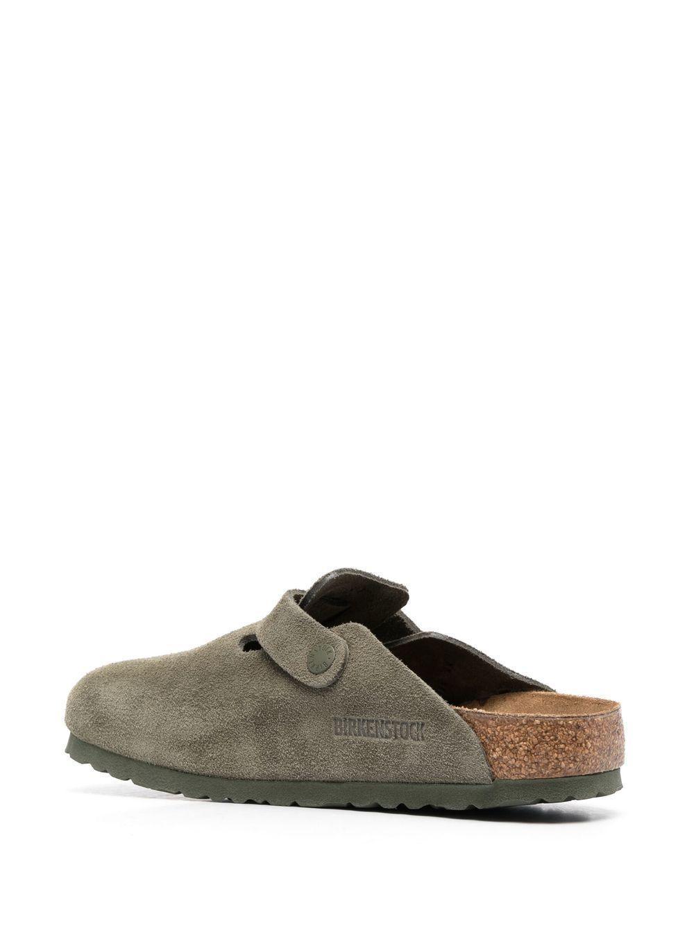 Boston buckle-detail suede clogs  Product Image